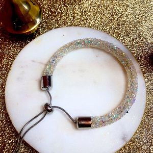 Crystals bangle AB color stone with adjustable cable